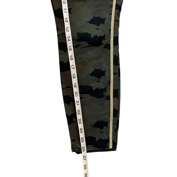L'Agence Margot Green Camo Stone Gold Stripe Skinny Jeans Size 27 High Rise - Picture 7 of 8
